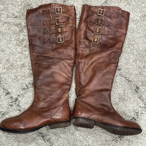 Steve Madden Brown Leather Knee-High Boots